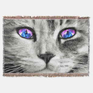 Galaxy Cat Throw Blanket Deken