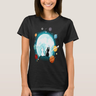 Galaxy Cats Universum ruimtekatten ruimtemannen T-shirt
