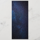 Galaxy Celestial Sterren Nacht Sky Bruiloft Eten Menu (Achterkant)