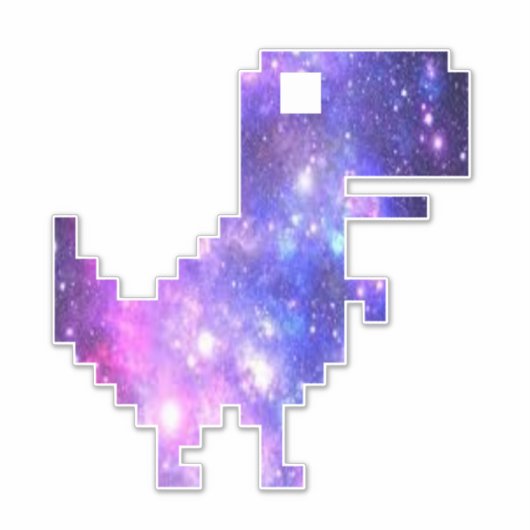 Galaxy Chrome T-Rex Sticker (Voorkant)