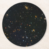 Galaxy Cluster Abell 370 Parallel Veld. Ronde Kartonnen Onderzetter (Voorkant)