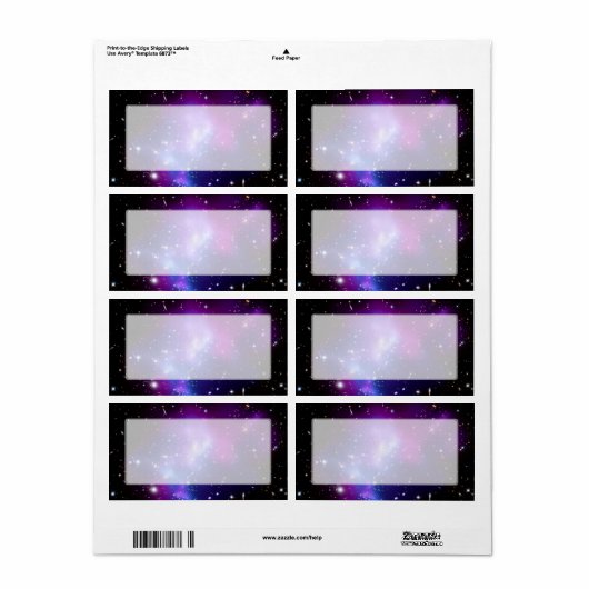 Galaxy Cluster MACS J0717 (Hubble Telescope) Etiket (Full Sheet)