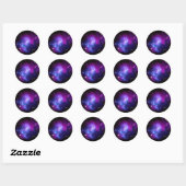Galaxy Cluster MACS J0717 (Hubble Telescope) Ronde Sticker (Vel)