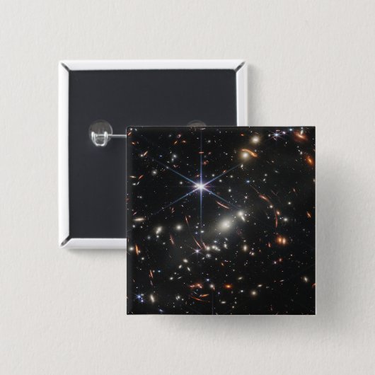 Galaxy Cluster Smacs 0723. Vierkante Button 5,1 Cm (Voorkant /achterkant)