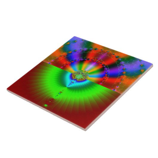 Galaxy Collision Fractal Tegeltje (Zijkant)