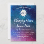 Galaxy Constellation Faire-part de mariage Étoiles (Devant)