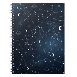 Galaxy Constellations Sky Astronomy Stars Planets Notitieboek