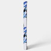 Galaxy Coque de galaxie Samsung bleu feuille filée (Côté gauche)