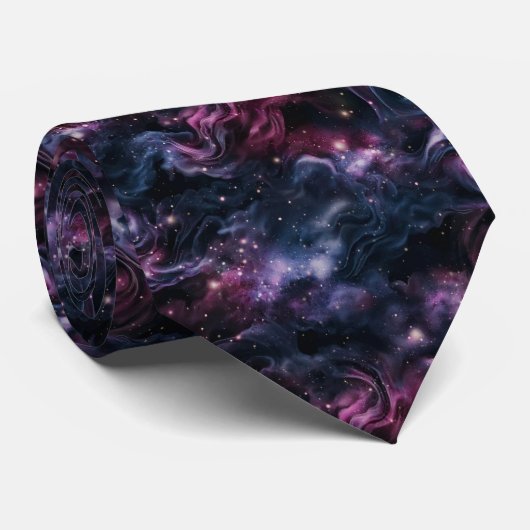 Galaxy Cosmic Nebula Pattern Stropdas (Opgerold)
