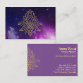 *~ * Galaxy Cosmic Sacred Hamsa Nebula Visitekaartje (Voorkant / Achterkant)