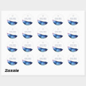Galaxy Crystal Geode Business Logo Naam Website Ronde Sticker (Vel)