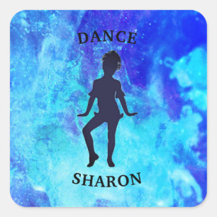 Galaxy Dance voor meisjes Vierkante Sticker