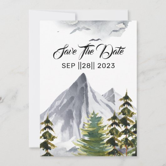 Galaxy Digital Wedding Sjabloon Kaart (Achterkant)