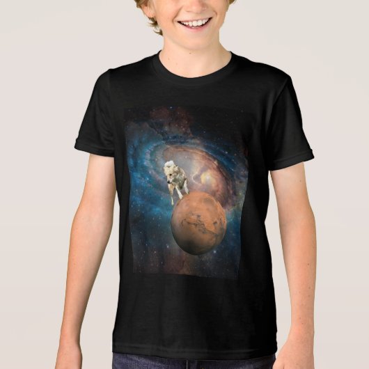 Galaxy Dog Kinder T-shirt – Cosmic Fee Galaxy™ (Voorkant)