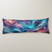 Galaxy Dreams: Duik in Deep Space Design Lichaamskussen (Achterkant)