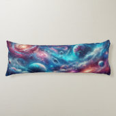Galaxy Dreams: Duik in Deep Space Design Lichaamskussen (Voorkant)