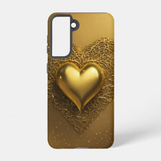 Galaxy Dreamy Golden Heart Samsung Coque mobile