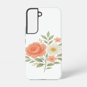 Galaxy Élégant Coque Floral Samsung pour femmes - Pastel