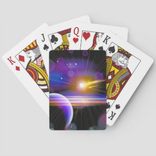 Galaxy en sterren pokerkaarten