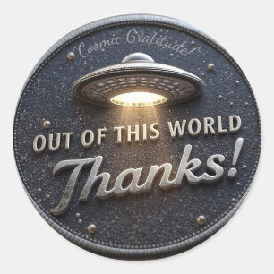 Galaxy Explorers – Buiten deze wereld Bedankt Sti Ronde Sticker
