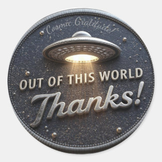 Galaxy Explorers - Out of This World - Dank je wel Ronde Sticker