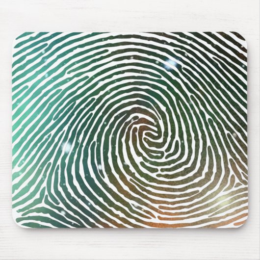 Galaxy Fingerprint Pattern Muismat (Voorkant)