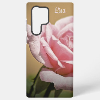 Galaxy Fleur rose rose personnalisée Samsung Coque