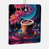 Galaxy Garden Coffee Art Keramisch Ornament (Rechts)