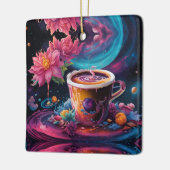 Galaxy Garden Coffee Art Keramisch Ornament (Links)
