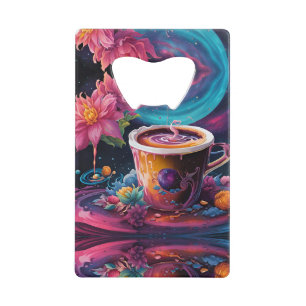 Galaxy Garden Coffee Art Kredietkaart Flessenopener