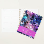 Galaxy Gemstone Crystal Purple Design géométrique (Devant avec enveloppe)