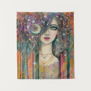 Galaxy Girl Boheemse Fantasie van Molly Harrison Wandkleed