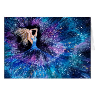 Galaxy Girl Space Star carte Burst pour elle.