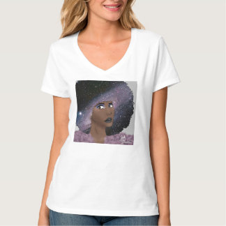 Galaxy Girl V-hals T-shirt