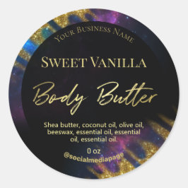 Galaxy Glitter Black Body Butter Labels