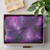 Galaxy Glow | Cosmic Blue Paars en roze marmer Tissuepapier (Geschenk)
