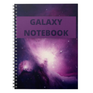 Galaxy Glow Paars en Roze marmer Notitieboek