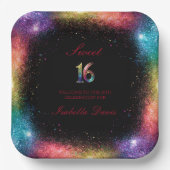 Galaxy Glow Sweet 16 Papier Bord (Voorkant)
