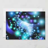 GALAXY GLOWING STARS Bat Mitzvah Invitation Kaart (Achterkant)