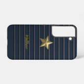 Galaxy Gold Star sur Navy Blue Samsung Coque (Verso Horizontal)