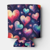 Galaxy Hearts Valentijn Art Blikjeskoeler (Achterkant)