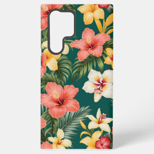 Galaxy Hibiscus tropical Samsung S22 Ultra Coque