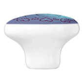 Galaxy Horse & Hearts Keramische Knop (Zijkant)