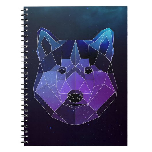 Galaxy Husky Canvas Notitieboek (Voorkant)