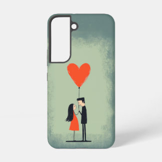 Galaxy Illustration de couple adorable Samsung Coque