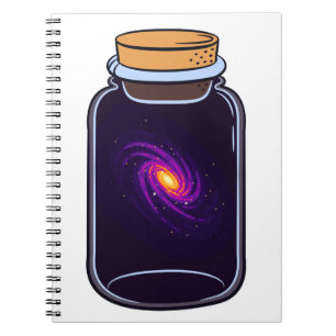 Galaxy in een gelijkzijdige Glas Space Lovers Notitieboek