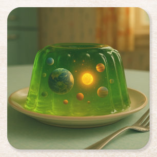 Galaxy in MCM Jell-O Mold Vierkante Kartonnen Onderzetter