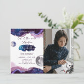 Galaxy Invitation Anniversaire Avec Photo (Debout devant)