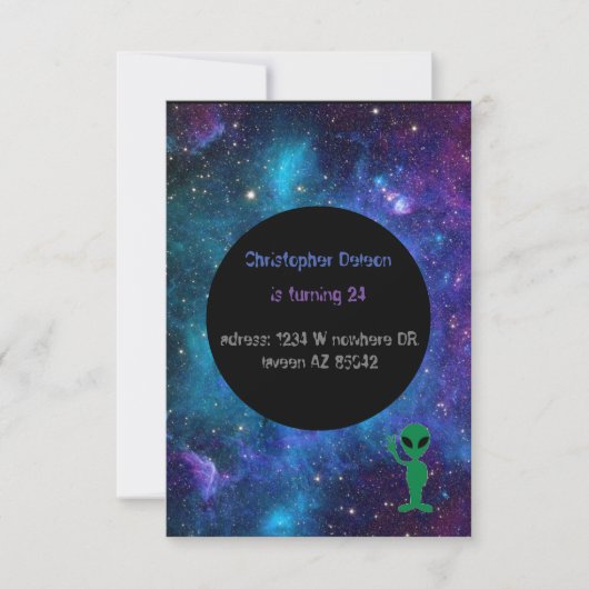 Galaxy Invitation Kaart (Voorkant)