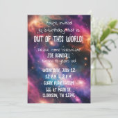 Galaxy Invitations de fête d'anniversaire (Debout devant)